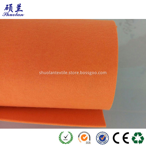 Orange felt fabric 5mm thickness